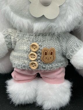 Doll outfit - Gray Sweater and Pink Pants